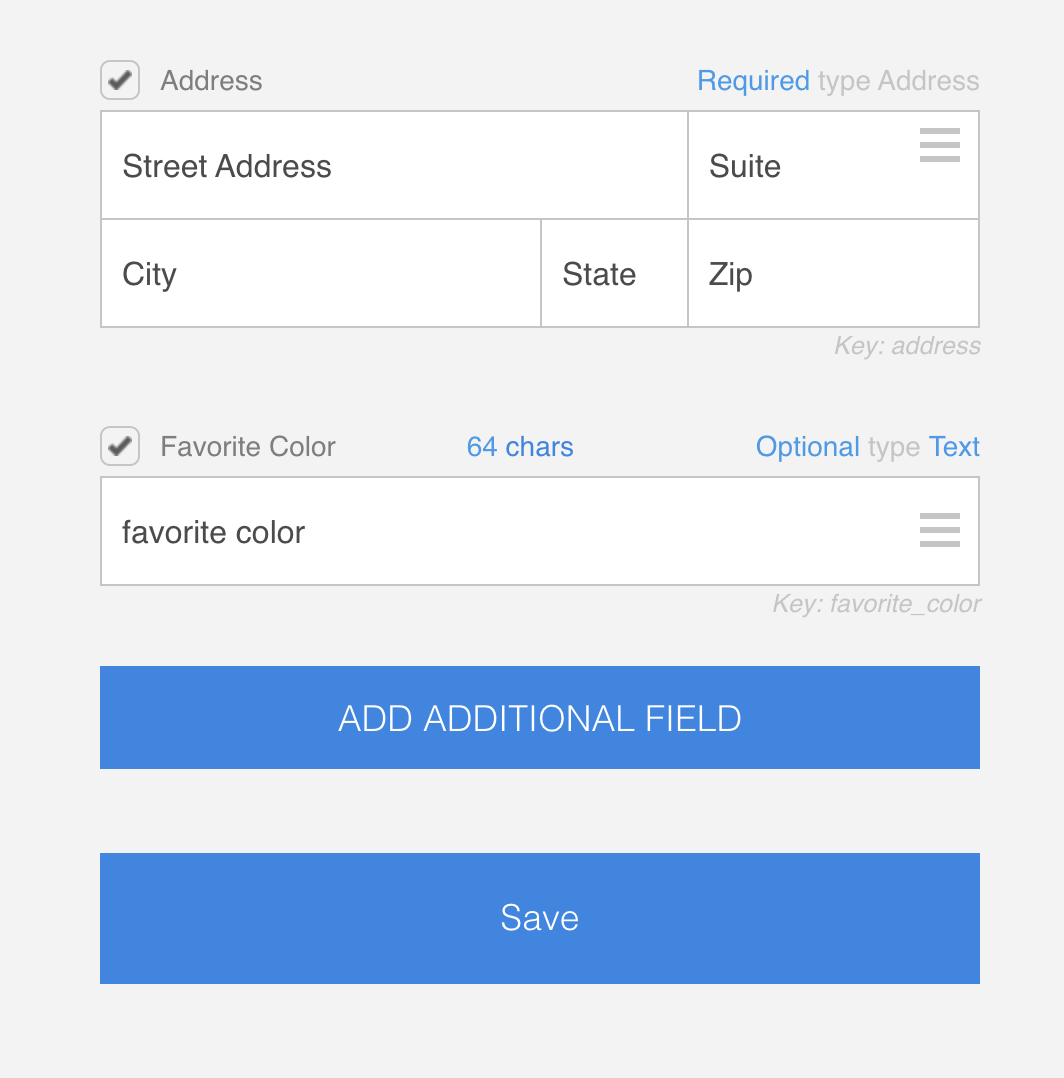 Dashboard Custom Field Screenshot